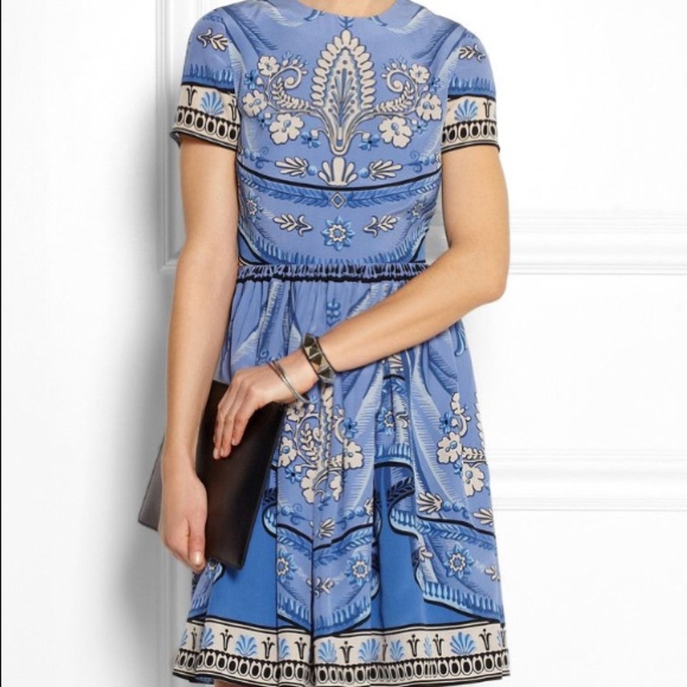 Alice Temperley London dress. Pepita Dress. Blue.